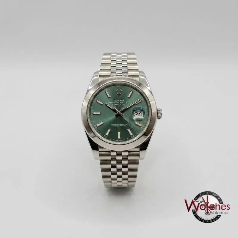 Rolex Datejust (esfera verde menta) de segunda mano